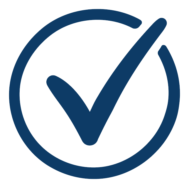 Navy check mark 